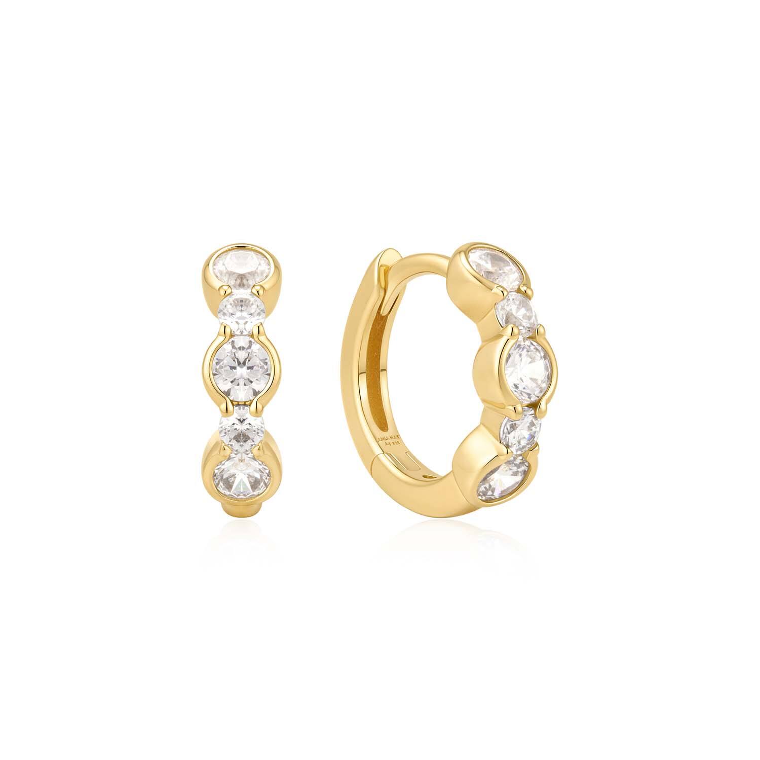  Wanderer - Earrings - Silver / 14kt GP - Zirconia